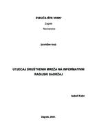 prikaz prve stranice dokumenta Utjecaj društvenih mreža na informativni radijski sadržaj