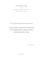 prikaz prve stranice dokumenta Analiza isplativosti investiranja u poljoprivrednu proizvodnju Republike Hrvatske
