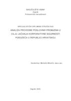 prikaz prve stranice dokumenta Analiza provedbe poslovnih promjena u cilju jačanja korporativne sigurnosti poduzeća u Republici Hrvatskoj