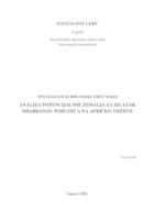 prikaz prve stranice dokumenta Analiza potencijalnih zemalja za izlazak odabranog poduzeća na afričko tržište