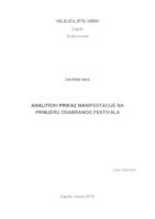 prikaz prve stranice dokumenta Analitički prikaz manifestacije na primjeru odabranog festivala  