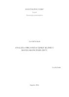 prikaz prve stranice dokumenta Analiza organizacijske klime u hotelskom poduzeću