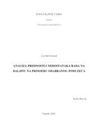 prikaz prve stranice dokumenta Analiza prednosti i nedostataka rada na daljinu na primjeru odabranog poduzeća