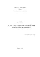 prikaz prve stranice dokumenta Uloga etike u odnosima s javnošću na primjeru Nestlé kompanije  