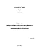 prikaz prve stranice dokumenta Obilježja realne turističke potražnje u Njemačkoj i efektivne potražnje za Hrvatskom  