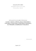 prikaz prve stranice dokumenta Uloga i značaj upravljanja odnosa s kupcima u poslovnoj strategiji poduzeća na primjeru odabranog poduzeća