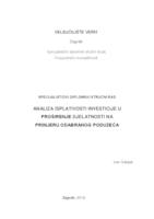 prikaz prve stranice dokumenta Analiza isplativosti investicije u proširenje djelatnosti na primjeru odabranog poduzeća  