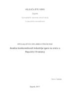 prikaz prve stranice dokumenta Analiza konkurentnosti industrije igara na sreću u Republici Hrvatskoj