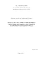 prikaz prve stranice dokumenta Manifestacije u funkciji brendiranja turističkih destinacija na primjeru izabrane gradske destinacije