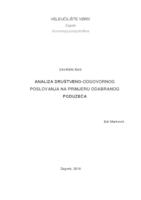 prikaz prve stranice dokumenta Analiza društveno-odgovornog poslovanja na primjeru odabranog poduzeća  