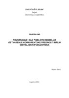 prikaz prve stranice dokumenta Povezivanje kao poslovni model za ostvarenje konkurentske prednosti malih obiteljskih poduzetnika