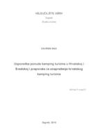 prikaz prve stranice dokumenta Usporedba ponude kamping turizma u Hrvatskoj i Švedskoj i preporuke za unapređenje hrvatskog kamping turizma