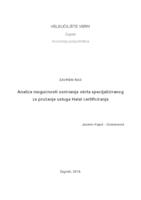 prikaz prve stranice dokumenta Analiza mogućnosti osnivanja obrta specijaliziranog za pružanje usluga Halal certificiranja  