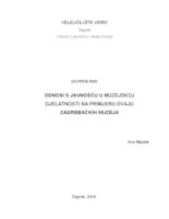 prikaz prve stranice dokumenta Odnosi s javnošću u muzejskoj djelatnosti na primjeru dvaju zagrebačkih muzeja  