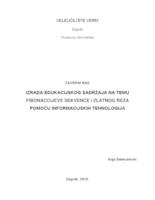 prikaz prve stranice dokumenta Izrada edukacijskog sadržaja na temu Fibonaccijeve sekvence i Zlatnog reza pomoću informacijskih tehnologija  