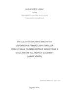 prikaz prve stranice dokumenta Usporedna financijska analiza poslovanja farmaceutske industrije s naglaskom na Jadran galenski laboratorij