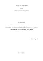 prikaz prve stranice dokumenta Analiza komunikacije košarkaškog kluba Cibona na društvenim mrežama