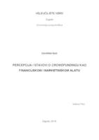 prikaz prve stranice dokumenta Percepcija i stavovi o crowdfundingu kao financijskom i marketinškom alatu