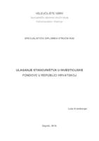 prikaz prve stranice dokumenta Ulaganje stanovništva u investicijske fondove u Republici Hrvatskoj
