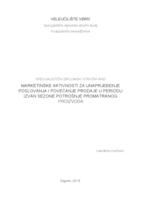 prikaz prve stranice dokumenta Marketinške aktivnosti za unaprjeđenje poslovanja i povećanje prodaje u periodu izvan sezone potrošnje promatranog proizvoda