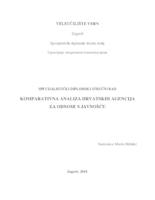 prikaz prve stranice dokumenta Komparativna analiza hrvatskih agencija za odnose s javnošću