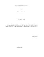 prikaz prve stranice dokumenta Analiza povezanosti korištenja ineterneta i akademskog uspjeha studenata