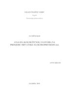 prikaz prve stranice dokumenta Analiza kolektivnog ugovora na primjeru Hrvatske elektroprivrede d.d.