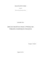 prikaz prve stranice dokumenta Analiza iskustava rada u prodaji na primjeru odabranog poduzeća