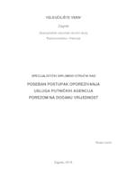 prikaz prve stranice dokumenta Poseban postupak oporezivanja usluga putničkih agencija porezom na dodanu vrijednost