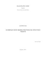 prikaz prve stranice dokumenta Uvođenje nove marke proteina na hrvatsko tržište