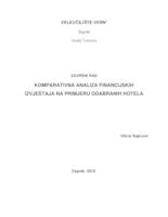prikaz prve stranice dokumenta Komparativna analiza financijskih izvještaja na primjeru odabranih hotela