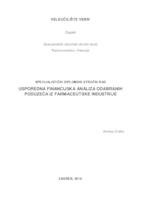 prikaz prve stranice dokumenta Usporedna financijska analiza odabranih poduzeća iz farmaceutske industrije