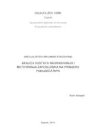 prikaz prve stranice dokumenta Analiza sustava nagrađivanja i motiviranja zaposlenika na primjeru poduzeća "Rips"