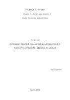 prikaz prve stranice dokumenta Ovisnost izvora financiranja poduzeća o njegovoj veličini: studija slučaja