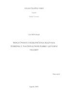 prikaz prve stranice dokumenta Mogućnosti i ograničenja razvoja turizma u Nacionalnom parku Sjeverni Velebit