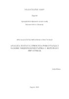 prikaz prve stranice dokumenta Analiza sustava i procesa poravnanja i namire vrijednosnih papira u Republici Hrvatskoj