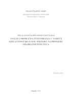 prikaz prve stranice dokumenta Analiza problema investiranja u vodeće djelatnosti realnog sektora na primjeru odabranih poduzeća