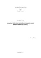 prikaz prve stranice dokumenta Analiza percepcije i mogućnost unapređenja turističke ponude Umaga