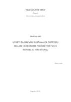 prikaz prve stranice dokumenta Uvjeti za razvoj sustava za potporu malom i srednjem poduzetništvu u Republici Hrvatskoj
