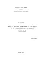 prikaz prve stranice dokumenta Analiza interne komunikacije - studija slučaja na primjeru odabrane kompanije