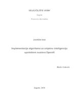 prikaz prve stranice dokumenta Implementacija algoritma za umjetnu inteligenciju upotrebom sustava openAI