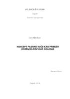 prikaz prve stranice dokumenta Koncept pasivne kuće kao primjer održivog razvoja gradnje