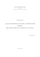 prikaz prve stranice dokumenta Analiza dobitnika nagrade "Komunikator godine" Hrvatske udruge za odnose s javnošću