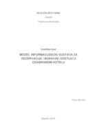 prikaz prve stranice dokumenta Model informacijskog sustava za rezervacije i boravak gostiju u odabranom hotelu