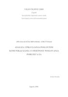 prikaz prve stranice dokumenta Analiza upravljanja poslovnim komunikacijama i uspješnost poslovanja poduzeća EA