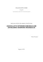 prikaz prve stranice dokumenta Zadovoljstvo internom komunikacijom zaposlenika odabrane organizacije