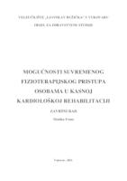 prikaz prve stranice dokumenta MOGUĆNOST SUVREMENOG FIZIOTERAPIJSKOG PRISTUPA OSOBAMA U KASNOJ KARDIOLOŠKOJ REHABILITACIJI