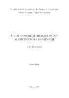 prikaz prve stranice dokumenta ŽIVOT S OSOBOM OBOLJELOM OD ALZHEIMEROVE DEMENCIJE