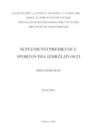 prikaz prve stranice dokumenta SUPLEMENTI PREHRANE U SPORTOVIMA IZDRŽLJIVOSTI