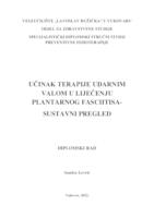 prikaz prve stranice dokumenta UČINAK TERAPIJE UDARNIM VALOM U LIJEČENJU PLANTARNOG FASCIITISA-SUSTAVNI PREGLED